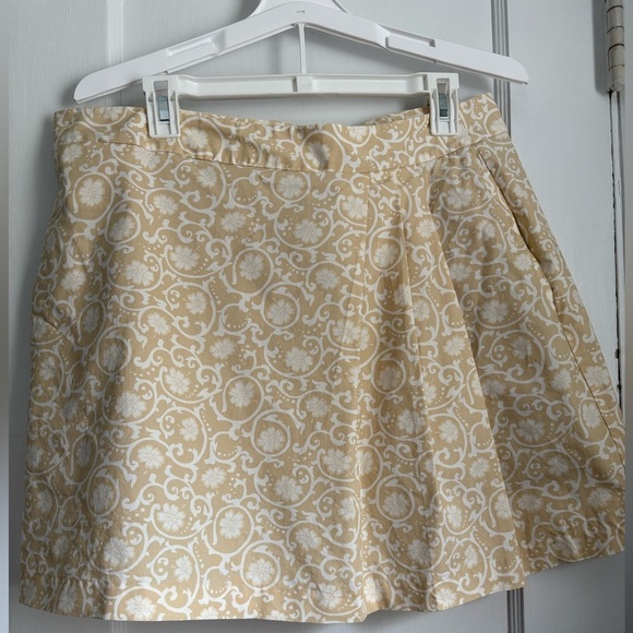 Izod Mini Skort with built in shorts Pleats and Pockets, cream Skirt Sz: 14 - Picture 1 of 9